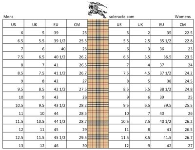 burberry pants size guide|Burberry size chart conversion.